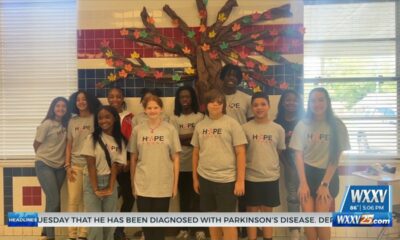 Students at Colmer Middle School in Pascagoula spreading hope and positivity through the school's