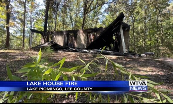 Fire destroyed house near Lake Piomingo in Lee County