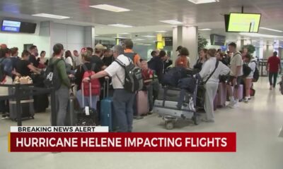 Hurricane Helene impacting flights