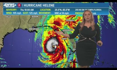 Thursday 12 PM Tropical Update: Helene strengthening with a landfall in Florida tonight