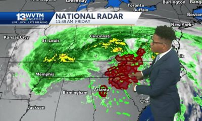 Helene's remnants will linger over the eastern United States, keeping spotty showers in Alabama's…