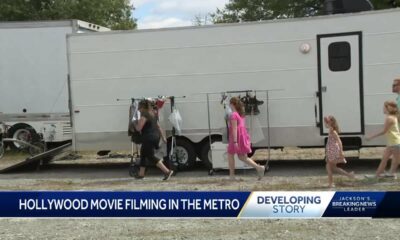 Movie filming in the metro