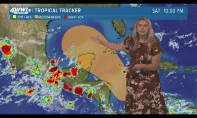 Saturday 10pm Tropical Update: Development in Western Caribbean to drift to Gulf of Mexico