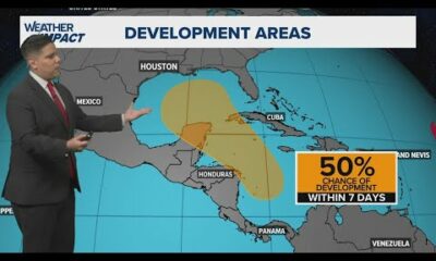 Spot in western Caribbean has 50% chance for development over next 7 days