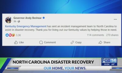 Gov. Beshear: 'Incident management team' sent to assist with disaster recovery in North Carolina