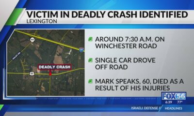 60-year-old man dead after car drove off roadway on Winchester Road in Lexington