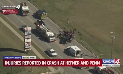 Emergency crews respond to crash at Hefner and Penn