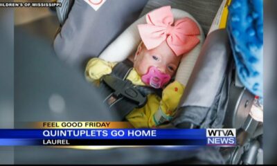 Mississippi family brings quintuplets home