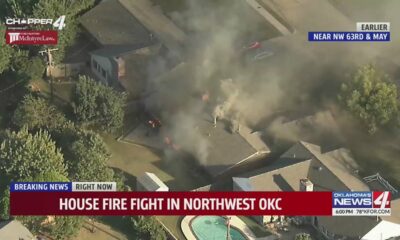 House fire fight in Northwest OKC