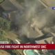 House fire fight in Northwest OKC