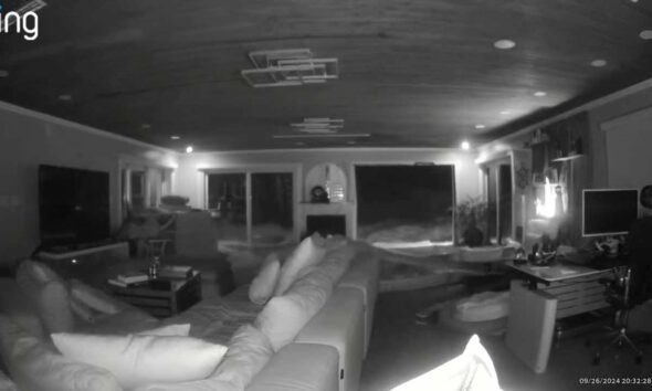 Security cameras capture storm surge flooding Pinellas County home