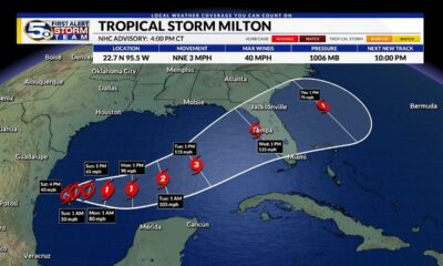 Milton forecast to become a major hurricane, Significant impacts along the FL peninsula: 4p Saturday