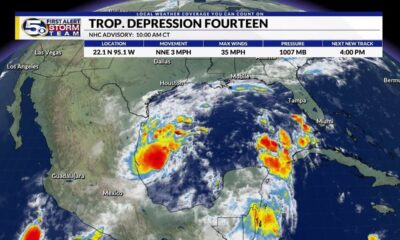 Trop. Depression FOURTEEN has formed in the Gulf of Mexico