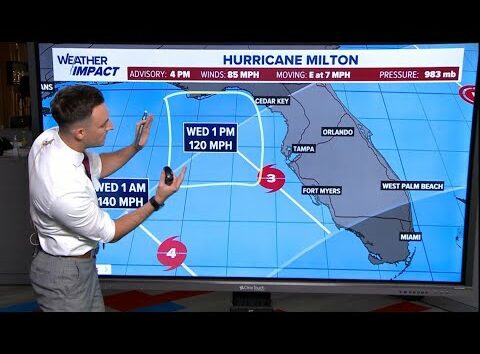 Tropical update: Milton expected to become a Category 4 hurricane before Florida landfall