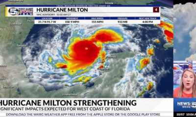 Milton continues to rapidly intensify