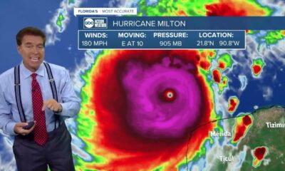 Latest on Category 5 Hurricane Milton with 180 mph winds, one of strongest hurricanes ever in Gulf