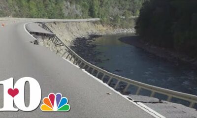 Gov. Bill Lee views damage to I-40 in Cocke County