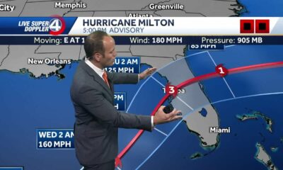 Hurricane Milton, a Category 5 storm, continues to strengthen