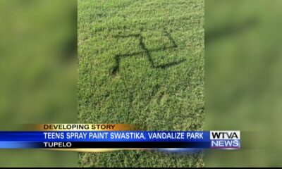 Swastika spray painted in Tupelo park