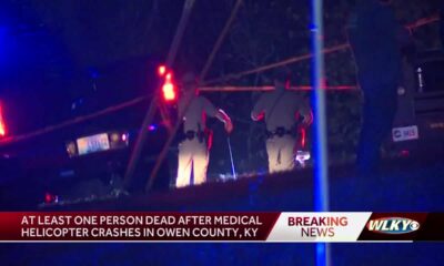 Officials: 3 people dead after medical helicopter crashes in northern Kentucky