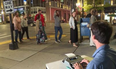 Lexington man composes free poems to bystanders on the sidewalk