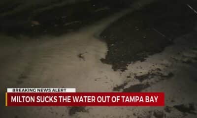 Hurricane Milton sucks water out of Tampa Bay