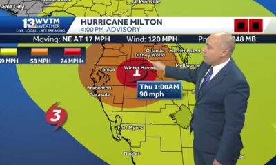 Hurricane Milton makes landfall Wednesday night near Sarasota and continues to Orlando