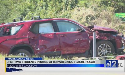 Two Jackson students injured after wrecking teacher’s car: police