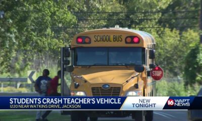 Students crash teacher's vehicle during school