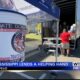 Semi-truck set up in front of Tupelo City Hall for hurricane donations