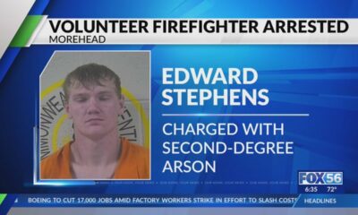 Volunteer firefighter accused of starting house fire in Morehead