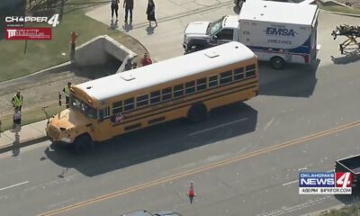 Truck hits Yukon school bus, no injuries