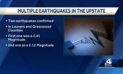 South Carolina Emergency Management Division confirms several earthquakes in the Upstate