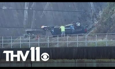 Truck drives off overlook at Arkansas dam