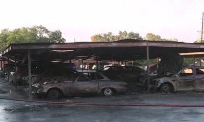 Nearly 30 vehicles found charred following west Houston parking lot fire