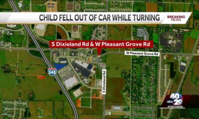 Child falls out of vehicle on Dixieland and Pleasant Grove roads, brought to hospital