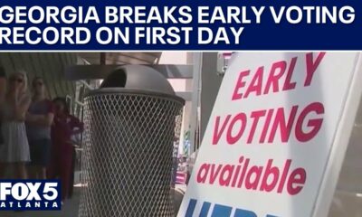 Huge turnout so far for first day of early voting