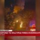 Crews respond to multiple fires overnight