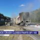 Semi-truck crash closes part of Interstate 40 East in Hickman County