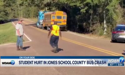 Student injured in Wednesday school bus collision