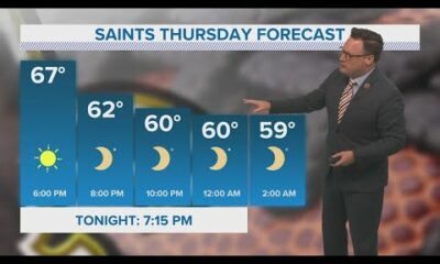 Thursday 5PM First Weather: Perfect conditions for Saints-Broncos gameday