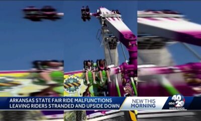 Arkansas State Fair ride malfunctions, leaving riders stuck upside down