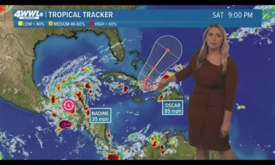 Saturday 10pm Tropical Update: Nadine moves inland in southern Mexico, Hurricane Oscar near Bahamas