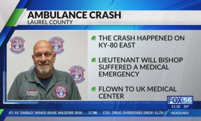 Ambulance crashes after driver suffers 'medical emergency' in Laurel County