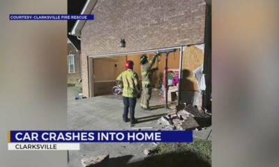 Vehicle crashes into Clarksville home