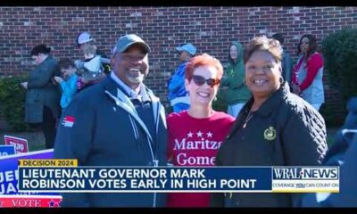 Lieutenant Governor Mark Robinson votes early in High Point