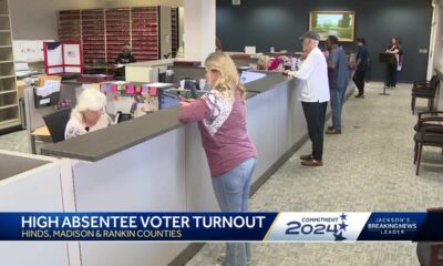 Absentee voting numbers up in Mississippi