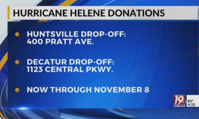 Hurricane Helene Donations | October 21, 2024 | News 19 at 4:30 p.m.