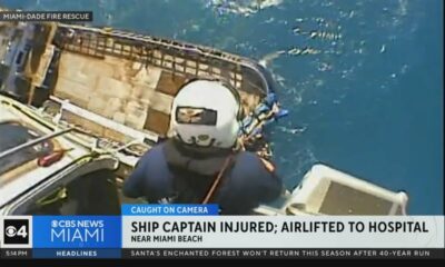 Ship's captain airlifted after fall Near Port Miami