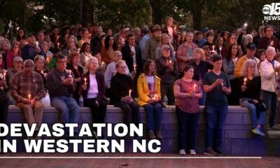 Asheville community holds candlelight vigil to honor those affected by Helene